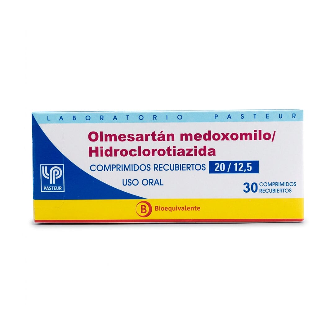 Olmesartán medoxomilo 20mg / Hidroclorotiazida 12.5mg X 30 comprimidos PASTEUR